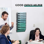10-Tier Wall File Organizer, Hanging File Holder, Wall Mounted Mail Sorter - Image 5