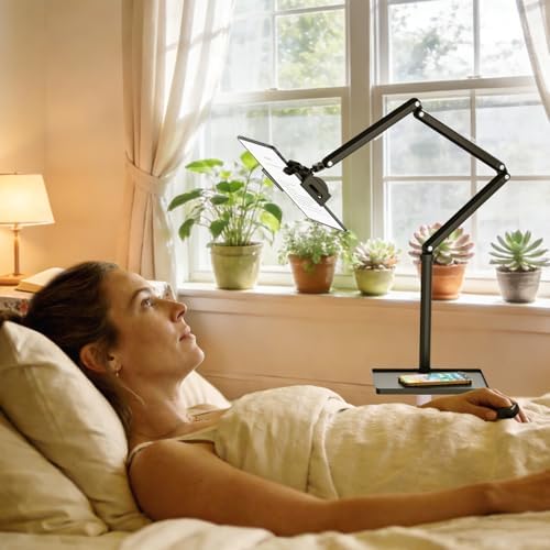 Houele Tablet Floor Stand with Page Turner, iPad Floor Stand with Tray - Image 5