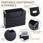 48 Pcs Portable Desktop File, Filing Organizer, Black - Image 2