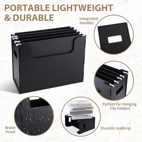 48 Pcs Portable Desktop File, Filing Organizer, Black - Image 2