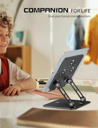 Tablet Stand for Desk, Fits All iPad up to 14", Black, Plus Size - Image 3