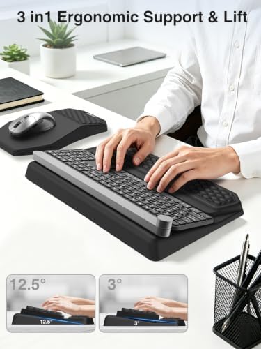 Ergonomic Wrist Rest with Keyboard Stand and Mouse Pad for Easy Typing - Image 3