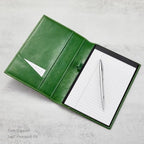 HISCOW Slim Leather Junior Padfolio, 5x8 Notepad Cover, Veg-Tanned Bosco - Image 2