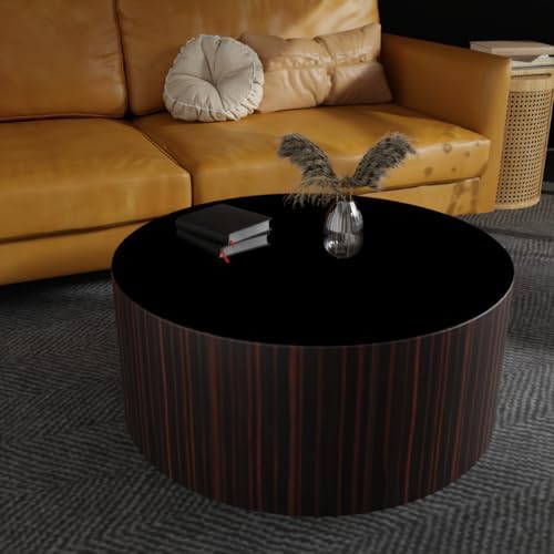 Small Round Table Cover - Can Be Used On Both Sides Waterproof and Easy to Clean Good Flatness Used for Coffee Table Dining Table(Black+Black Dia.24Inch) by Zinkooat