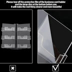 Qunclay Acrylic Rotating Business Card Holder 18 Pocket Sticker Display - Image 5