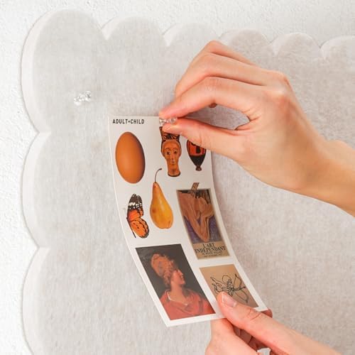 Scalloped Bulletin Board 36x24 inches, Decorative Felt Pin Board for Wall - Image 6