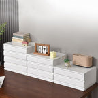 Solid Wood Drawer-type Multi-layer Desktop Storage Box, Thickened Storage Drawer Organizer, Invisible Handle Cabinets, Suitable for Office Area/study/home(White,31cm/12.2in) - Image 2