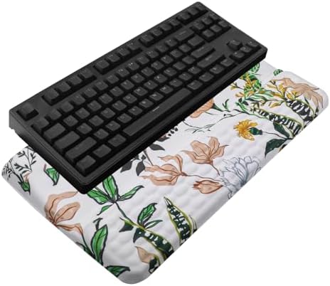 Computer Keyboard Stand with Wrist Rest, Ergonomic Tilted Keyboard Holder - Keyboard Riser with Wrist Pad - Keyboard Tray Support for Office Home - Wild Grass by KEPUTAIER