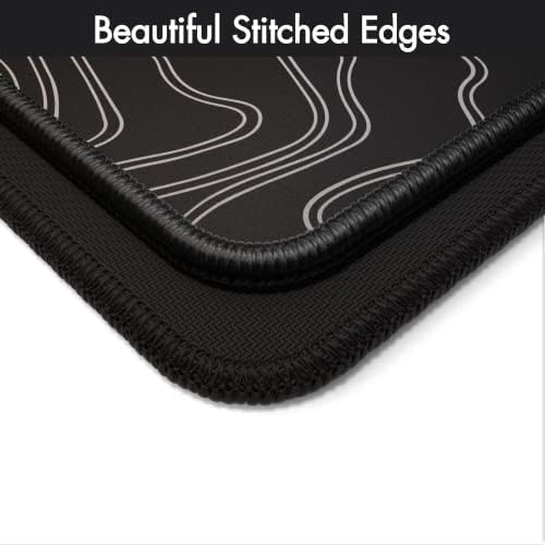 Gamer Boss - Gaming Mouse Pad - 48 x 24 Inches - 4mm Thick with Stitched Edges, Non-Slip Rubber Base, Premium Cloth Mousepad, Desk Mat for Laptop, Keyboard, Computer & PC (Mega, Topographic) - Image 6