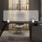 Frosted Acrylic Desk Divider, Free Standing No Drill Clamp-On Office Desk Partition Privacy Screen,Translucent Desk Cubicle Divider for Office Workspace Classroom(24" W x 16" H, 2Pcs) by Unknown