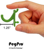 PegPro® J Hooks Kit for Standard “Wood Fiber” pegboard – Durable Plastic Pegboard Hooks - for Garage, Kitchen, Craft Room, and More (J Hook - 24 Pack, Kiwi) - Image 5
