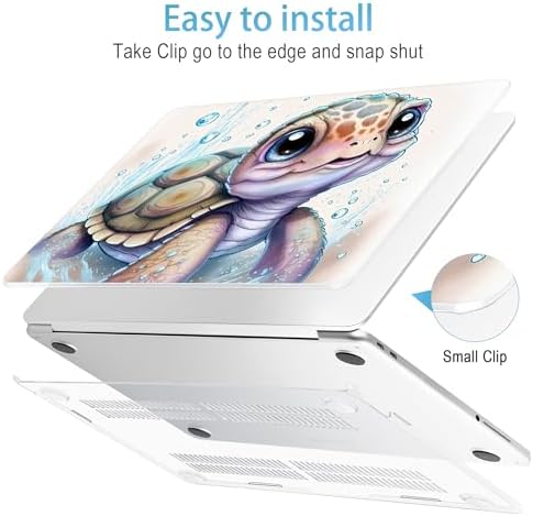 Mektron Case for 2026 MacBook Neo 13-inch A18 Pro chip A3404 Laptop Cover with 13-inch (Diagonal) Liquid Retina Display+ Keyboard Cover+ Screen Protector, Cute Turtle - Image 5