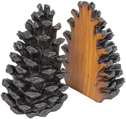 Creative Co-Op Pinecone Shaped Resin Bookends (Set of 2 Pieces) by Unknown
