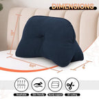 Triangle Lumbar Support Pillow – Corduroy, Washable (Blue) - Image 2