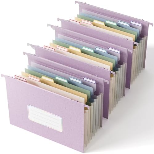 EcoStash Wheat Straw Hanging File Folders,7-Pocket Accordion Organizer by EcoStash