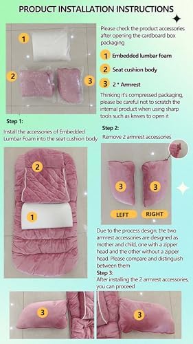 Desk Chair Cushion，Dormdorm Chair Cushion，Office Chair Seat Cushion with Back Support Fits the Waist Perfectly for Office Chair Back Support Cushion (Red) - Image 2