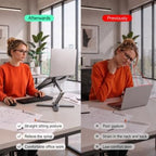 Model-X 3.0 Laptop Stand, Ladjustable Laptop Stand Desk, Ergonomic Laptop Stand Desk，360 Rotating Laptop Riser - Image 4