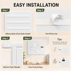 Felt Bulletin Board for Wall 36" x 24" Unfolded Size, Frameless Felt Pin Board, Soft Cork Board Alternative for Office, Home Planning, Notes, Photos & Wall Decor, Foldable Shipping, Easy Install - Image 5