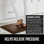 GORILLA GRIP Cushioned Antifatigue Kitchen Mat for Floor, 58x20, Brown - Image 3