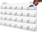 Marketing Holders Slatwall Business Card Holder 24 Pocket for 3.5" x 2" Contact Cards Multi Slot Clear Plastic VIP Gift Cards Acrylic Rack Space Saver Multi Pocket Slot Security Code - Image 2