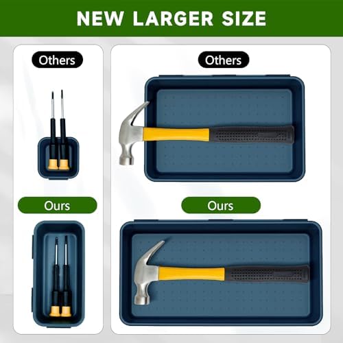 Tool Box Organizer Tray, 60 PCS & 5 Sizes, Blue and Green - Image 6