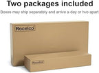 Rocelco 45" Height Adjustable Standing Desk Converter with Premium Dual Monitor Mount and Slide Out Retractable Keyboard Tray - Sit Stand Up Triple Screen Tabletop Riser - Black (R ADRB-45-MA2) - Image 6