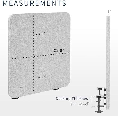 VIVO Gray Clamp-on 24 x 24 in Privacy Panel, PP-1-V024G - Image 3