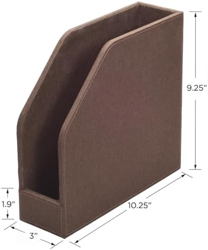 MobileVision Executive Brown Cloth Fabric Vertical File Holders - 2 Piece Combo - Image 4
