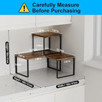Golener Countertop Shelf, Kitchen Counter Organizer, Adjustable, Stackable - Image 2