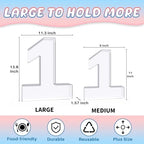 13.8" Extra Large Acrylic Number Charcuterie Board Box, Reusable Fillable Number Cake Candy Dish Display Serving Tray for Birthday Anniversary Party Decoration (1) - Image 2