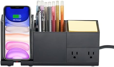 Bostitch Konnect Qi Certified Wireless Charging Desk Accessory Kit with Pencil Cups - Image 3