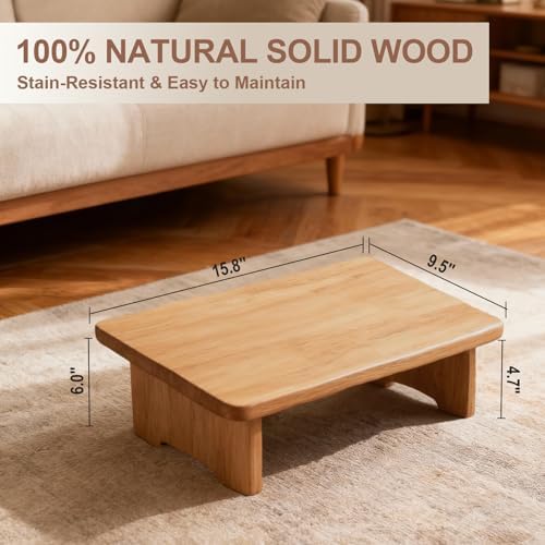 Solid Wood Under Desk Footrest Foot Rest for Under DEST at Work Ergonomic Foot Stool Improves Posture and Circulation, Chair Footrest for Leg Rests 350lbs Capacity for Home Office - Image 3