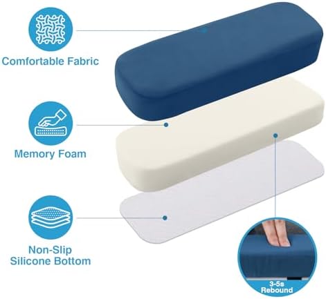 Smiry Memory Foam Office Chair Armrest Pads, Non-Slip Armrest Cushion - Image 3