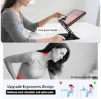 2-in-1 Adjustable Floor & Desktop Music Book Stand, Black - Image 6