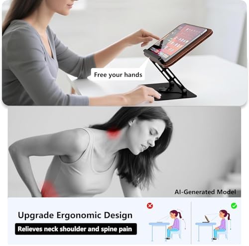 2-in-1 Adjustable Floor & Desktop Music Book Stand, Black - Image 6