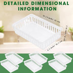Boao 48 Pieces Plastic Baskets for Organizing 10.24 x 6.5 x 2.36 Inch Rectangular Storage Trays Plastic Organizer Bins Rectangle for Classroom Organization(Clear) - Image 3