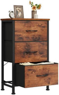 DUMOS 3 Drawer Nightstand for Bedroom, Small Night Stand Chest of Drawers by DumosLifestyle