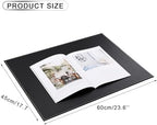 KINGFOM Desk Pad & Mat 24" x 18" Protector Large Mouse Pad PU Leather for Desktops and Laptops (Black) - Image 2