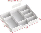 Simple Houseware Desk Monitor Stand Riser w/ Adjustable Tray, Black/White - Image 5