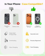 3 in 1 Fast Charging Station for iPhone, 25W Wireless Magnetic Phone Charger for iPhone 17 16e 16 15 14 13 12 Serise, Watch Charger Stand, Wireless Charging Station for AirPods 4 3 Pro, Green - Image 6