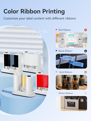 NIIMBOT M2 Label Maker with Tape, 2" Thermal Transfer Label Printer, White - Image 6