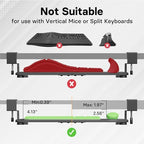 BONTEC Under Desk Keyboard Tray, Pull-Out Keyboard & Mouse Platform - Image 6