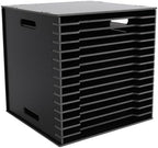 Literature Organizer with Adjustable Shelves, 15 Compartments Mail Sorter & Paper Organizer - Vertical Desktop Mailbox for Office, Classroom, Home, Mailroom Organization, Black, PVC Material - Image 6