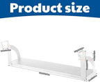 Tandefio 24" Office Cubicle Hanging Shelf Storage Organizer, White - Image 3