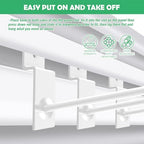 100Pcs Heavy Duty Slat Wall Display Hooks Bulk Set, Slatwall Accessories Pegboard Gridwall Display Hook Slat Wall Shelf Brackets for Retail Home (White, 6 Inches/15 CM) - Image 5