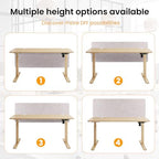 Felt Desk Divider, Clamp-On Privacy Panel, 24 x 48 Inch, Oatmeal - Image 4