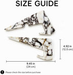 Natural Marble Tablet Stand, Large X-Shaped Display Holder - Image 3
