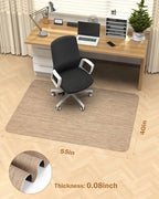 Blvornl Office Chair Mat for Hardwood Floor, 40"*55" Desk Computer Chair Mat for Hard Wood, Large Anti-Slip Hard Floor Protector for Rolling Chair, PVC Desk Rug for Office Red Brown - Image 2