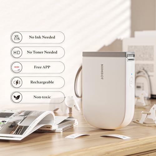 NIIMBOT D11 Upgraded Version 300 DPI Label Maker with 3 Tapes, White - Image 4
