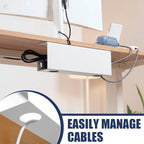 2 Pack Under Desk Cable Management Tray,Hold 11 lbs, 16 x 5 x 3 Inch, White - Image 6